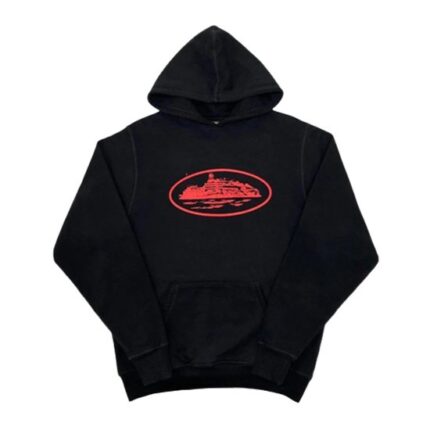 Corteiz Alcatraz Hoodie Black/Red