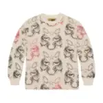 Corteiz Mens Tiger Waffle Sweatshirt Cream