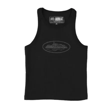 Corteiz Tank Top Guerillaz* Women Triple Black